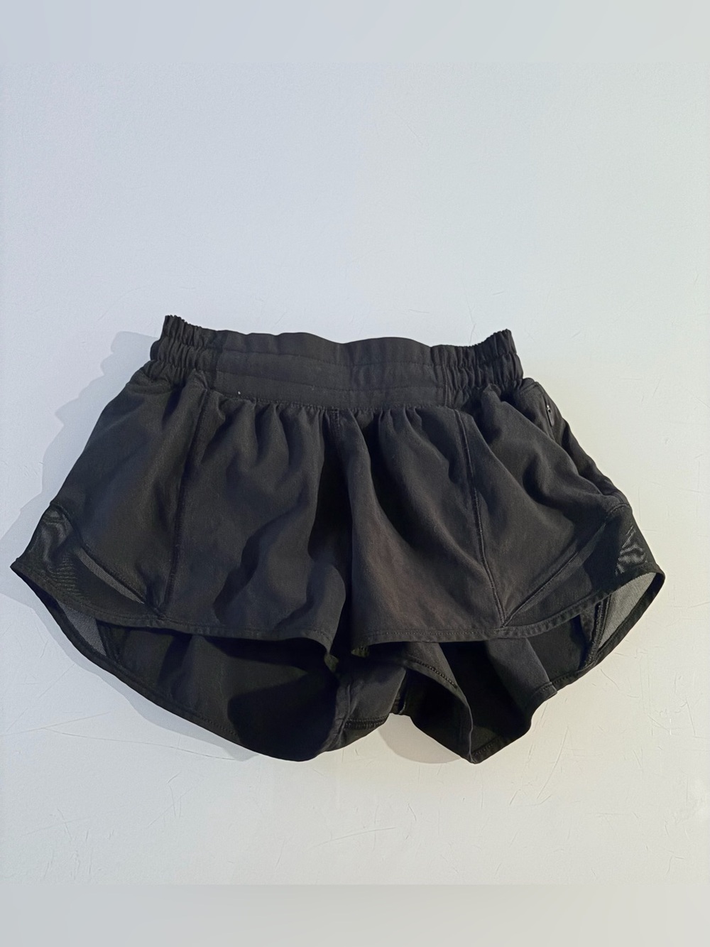 lululemon athletica Black Women's Overlay Running Shorts Sz 0